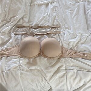 PINK Victoria's Secret Light Beige Strapless Bra 36D